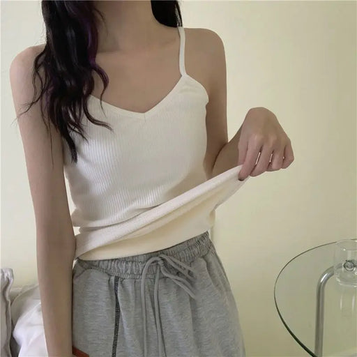 Women Sleeveless Top Thin Velvet Corset Top Winter Warm Fleece Tank Tops Breathable Solid Loose Comfortable Woman T-shirt Female