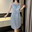 Women Loose Casual Purple Lace Long Dress Vest Tank O Neck Hot Sexy Korean Women Robe Fashion Sweet Tops