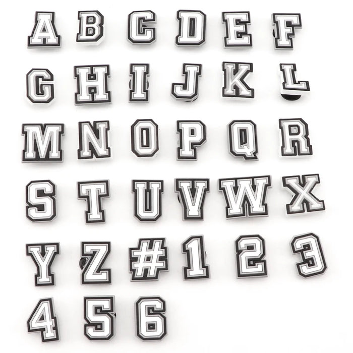 Letter Shoes Charms for Clog Sandals Shoe Decoration 0-9# Number Alphabet ABC-Z Characters DIY Shoes Pins for Boy Girl Men Women