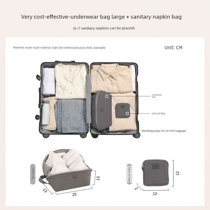 Portable Business Trip Travel Luggage Underwear Buggy Bag