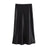 TRAFZA Women Elegant Solid Satin Long Skirt Chic Y2K High Waist Slim Skirts Female Fashion Silk Texture Ladies Tight Midi Skirt