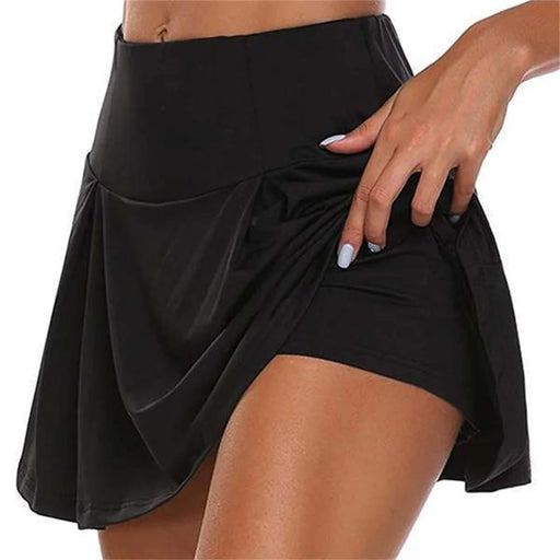 High-waisted Sports Culottes Women's Yoga Fitness Tennis Lining Anti-empty Running Quick-drying Short Skirt