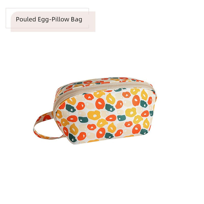 Three-in-One Print Large Capacity Underwear Cosmetics Bag