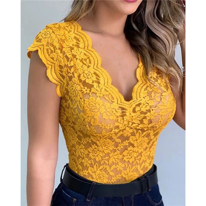 Women Summer Sexy Lace Crochet Cardigan Casual Solid Color Tops Female Trend Lace Hollow Out Sleeveless Top for Ladies