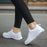 Women Casual Shoes Fashion Breathable Walking Mesh FlatShoesSneakers White Female Footwear