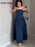 Denim Tube Tops Long Dress Women Slim Spring Summer Zipper Pleated Ankle-length A-line Dresses Woman Casual Robe Lady Streetwear